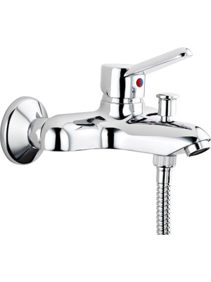 Banyo Bataryası A41045, Duvardan Montaj, Krom, Seramik Kartuşlu, Pirinç Gövde