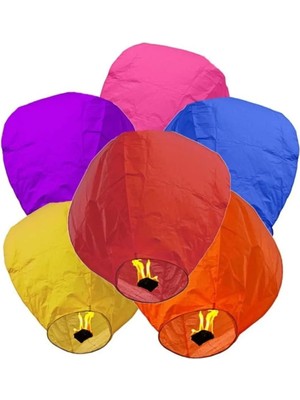 Gece Gökyüzü Dilek Dilek Balonu Büyük Uçan Romantik 3 Adet