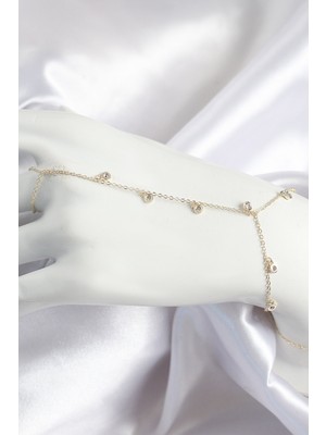 Ayder Timya Pirinç Zirkon Taşlı Sallantılı Model Gold Renk Kadın Şahmeran (Timya/1395) 193397