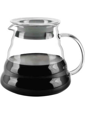 Cam Drip Kahve Servis Sürahisi - Drip Coffee - 600 ml - Dayanıklı Borosilikat Cam, Çok Renkli