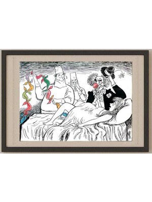 Karikatural Nickolaj Kapusta 29X21CM Orijinal Karikatür Tablo