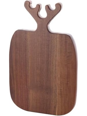 Geyik Boynuzu Akasya Kesme Tahtası Büyük Boy Antibakteriel Yıkanabilir Doğrama Tahtası Dikdörtgen, Yıkanabilir Akasya Kesme Tahtası (35 * 22 * 2cm)