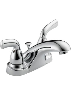 Vakıflar Banyo Bataryası, Krom Banyo Lavabo Bataryası, 2 Saplı Banyo Bataryası, Plastik Tahliye Montajı, Krom B2510LF-PPU