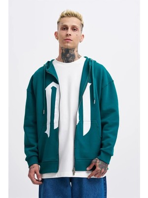 Machinist Erkek M Logo Zip Jacket Yağ Yeşili