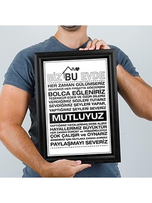 Ailenize Özel Dekoratif Ev Hediyesi Baskılı Çerçeve