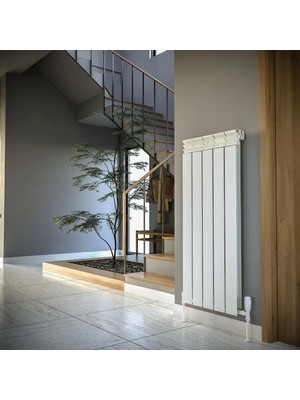 Lojimax Alüminyum Dekoratif Radyatör Besto Xl 600 x 1800 18  Dilim | Dokulu Beyaz | Yüksek Isıl Güç | 5 Yıl Üretici Garantisi