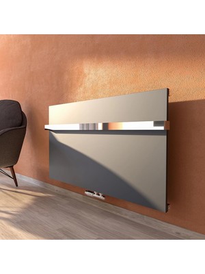 Lojimax Alüminyum Dekoratif Radyatör Sosa 1800 x 608 3  Dilim | Dokulu Antrasit Gri | Yüksek Isıl Güç | 5 Yıl Üretici Garantisi