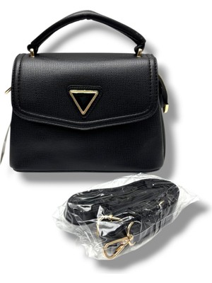 Cakgo 300-26 Baskı Deri Üçgen Toka Detaylı El ve Omuz Kadın Çanta