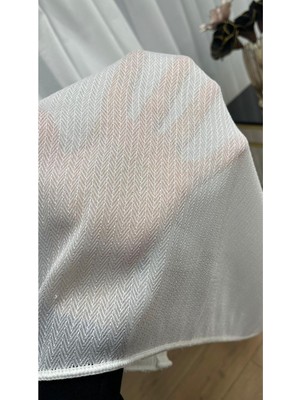 Volper Mekanik ARYA3310 Kırık Beyaz Balık Sırtı Desenli 1/2,5 Orta Pile Tül Perde