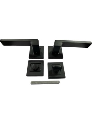 AyrStore Sofuoğlu Rozet Anka Mat Siyah Wc Kapı Kolu