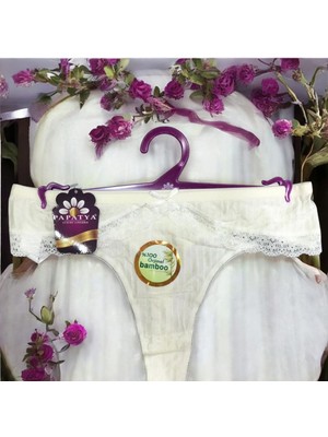 Papatya %100 Bambu Dantelli Tanga Külot