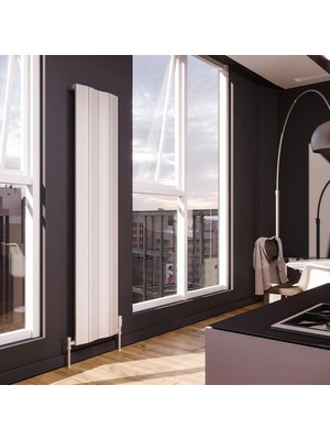 Lojimax Alüminyum Dekoratif Radyatör Amazonite 1800 x 204 2  Dilim | Dokulu Beyaz | Yüksek Isıl Güç | 5 Yıl Üretici Garantisi