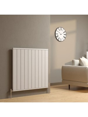 Lojimax Alüminyum Dekoratif Radyatör Flat Line 600 x 1494 15  Dilim | Dokulu Antrasit Gri | Yüksek Isıl Güç | 5 Yıl Üretici Garantisi