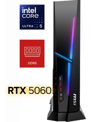 MSI Msı Mpg Trıdent As Aı Intel Core Ultra 5 225F 2NVN5-103EU-K36 32GB 1tb+1tb RTX5060 8gb W11PRO  Masaüstü Bilgisayar