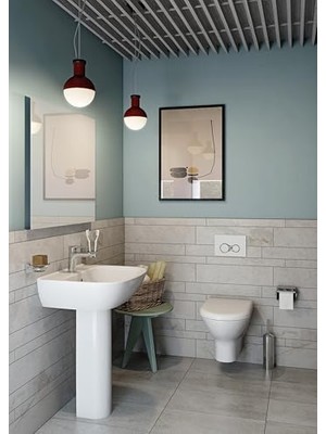 A44294 Tuvalet Fırçalığı, Yerden, Krom