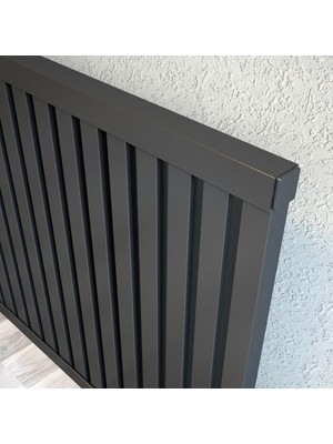 Lojimax Alüminyum Dekoratif Radyatör Trio 500 x 795 18  Dilim | Dokulu Antrasit Gri | Yüksek Isıl Güç | 5 Yıl Üretici Garantisi