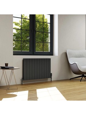 Lojimax Alüminyum Dekoratif Radyatör Turquoise 600 x 1230 13  Dilim | Dokulu Antrasit Gri | Yüksek Isıl Güç | 5 Yıl Üretici Garantisi