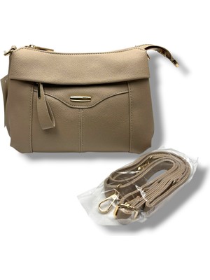 Cakgo 302-26 Baskı Deri 4 Bölmeli El ve Omuz Kadın Çanta