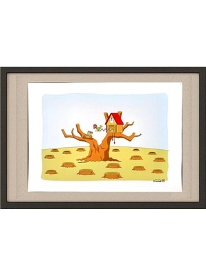 Karikatural Hunihiko Hasebe 43X30CM Orijinal Karikatür Tablo