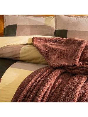 Larive  DESENLI%100 Pamuk  Battaniye, Kiremit, Tek Kişilik