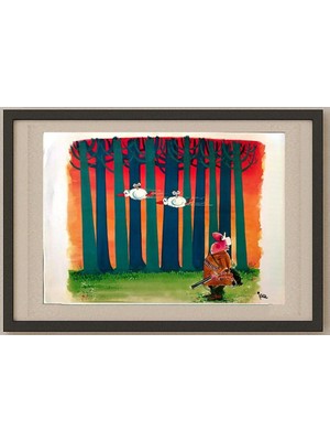 Karikatural Emilio Isca 29X21CM Orijinal Karikatür Tablo