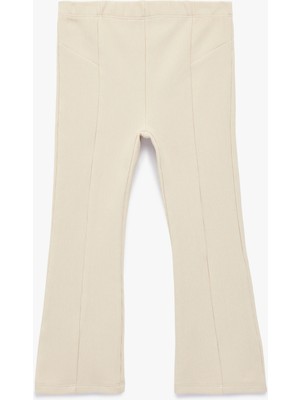 Koton Pamuklu Dikiş Detaylı Ispanyol Paça Tayt