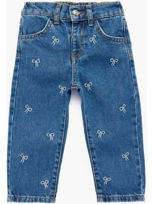 Koton Fiyonk Detaylı Pamuklu Denim Pantolon