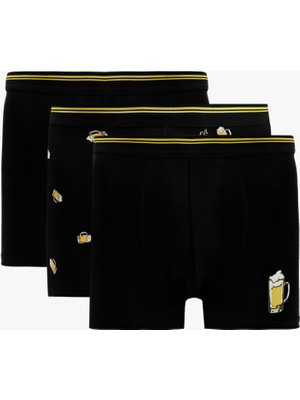 Koton Pamuklu Baskılı 3'lü Boxer Seti
