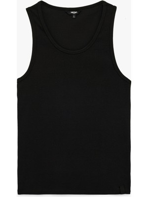 Koton Kolsuz Pamuklu Bisiklet Yaka Slim Fit Atlet