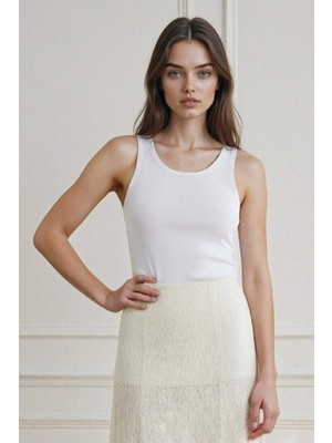 Afra x DeFacto Fitted Halter Yaka Fitilli Kaşkorse Atlet U0357AZ25SM