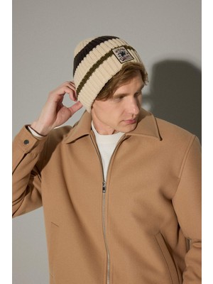 DeFacto Erkek Etiket Baskılı Triko Bere A5057AX25WN