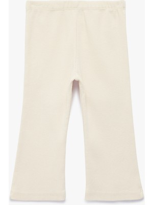 Koton Pamuklu Beli Lastikli Ispanyol Paça Tayt