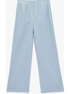 Koton Yüksek Bel Uzun Geniş Paça Kumaş Pantolon