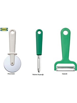 IKEA Uppfylld Pizza Kesici + Yeşil Patates Soyacağı + Yeşil Soyacak 1 Rer Adet Dfitset