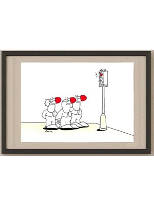 Karikatural Anton Kotreba 29X21CM Orijinal Karikatür Tablo