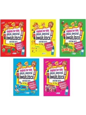 4-6 Yaş Okul Öncesi Ingilizce Eğitim Seti - 5 Kitap