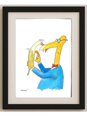 Karikatural Ivan Haramija 29X21CM Orijinal Karikatür Tablo