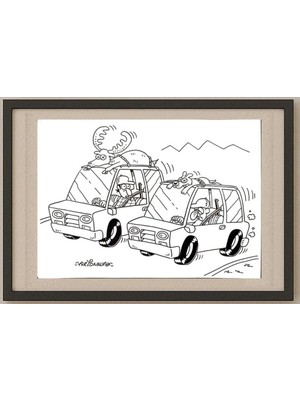 Karikatural Arionauro Da Silva Santos 29X21CM Orijinal Karikatür Tablo