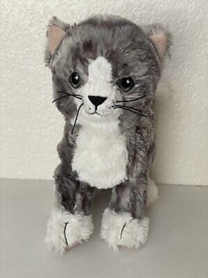 IKEA Lılleplutt - Yumuşak Oyuncak, Kedi, Gri, Beyaz - 21 cm