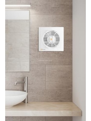 Hiva Banyo ve Tuvalet Aspiratörü, 280 M³/h Debi, 45 Db Sessiz, 20 W Enerji, Ipx4 Su Sıçrama Korumalı, 230 V, 50 Hz, Duvar Tavan Uyumlu, Dekoratif, 150 mm Çap, Beyaz Havalandırma Fanı