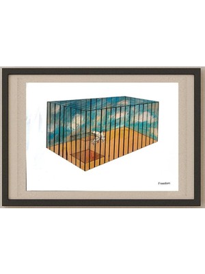 Karikatural Michal Tatankiewicz 29X21CM Orijinal Karikatür Tablo