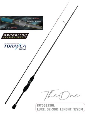 Fujin TheOne 172 cm 02-3 gr LRF Kamışı Torayca T1100G Karbon Hafif Yapı ile Yüksek Hassasiyet 582SUL
