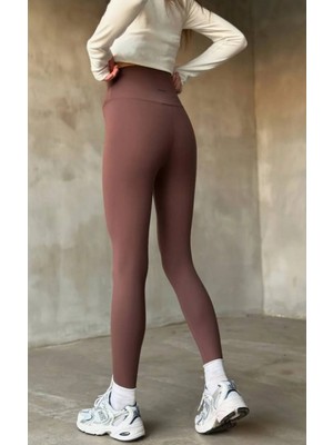 Monabellezza Kadın Toparlayıcı Yüksek Bel Spor Tayt