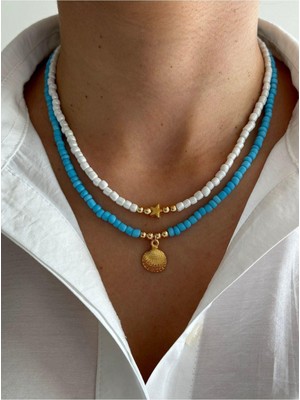 Hercy Deniz Kabuğu ve Yıldız Figürlü 2'li Kolye