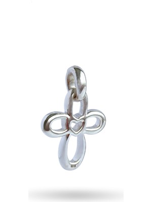 925 AYAR GÜMÜŞ RODYUMLU BÜYÜK ÇİÇEK FİGÜRLÜ TREND TASARIM KADIN KOLYE UCU YILBAŞI YENİ YIL HEDİYE