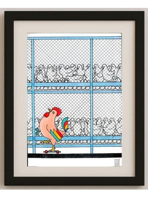 Karikatural Mihai Danleiescu 29X21CM Orijinal Karikatür Tablo