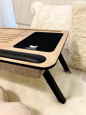 Axolotl Supplyplus Safir Telefon Tablet Bölmeli Katlanır Ayaklı Minderli Laptop Sehpası Bilgisayar Çalışma Masas