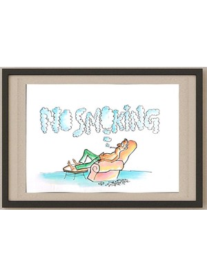 Karikatural Shyam Mohan 29X21CM Orijinal Karikatür Tablo