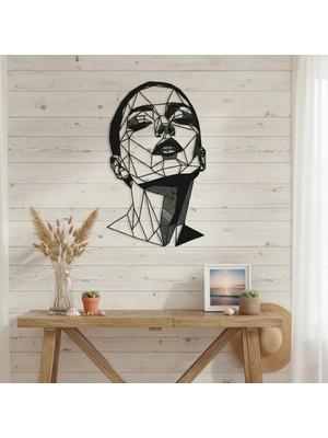 Sezart Kadın Boyun Portresi Metal Duvar Tablosu - Minimalist Metal Tablo