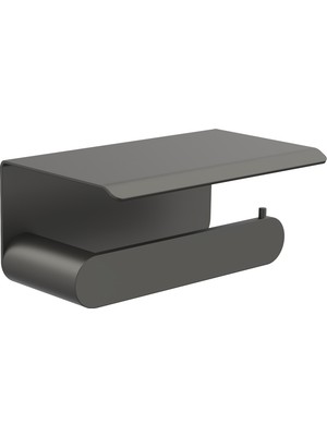 Line Bathroom Opal Tuvalet Kağıtlık 129515 Etajerli Mat Antrasit